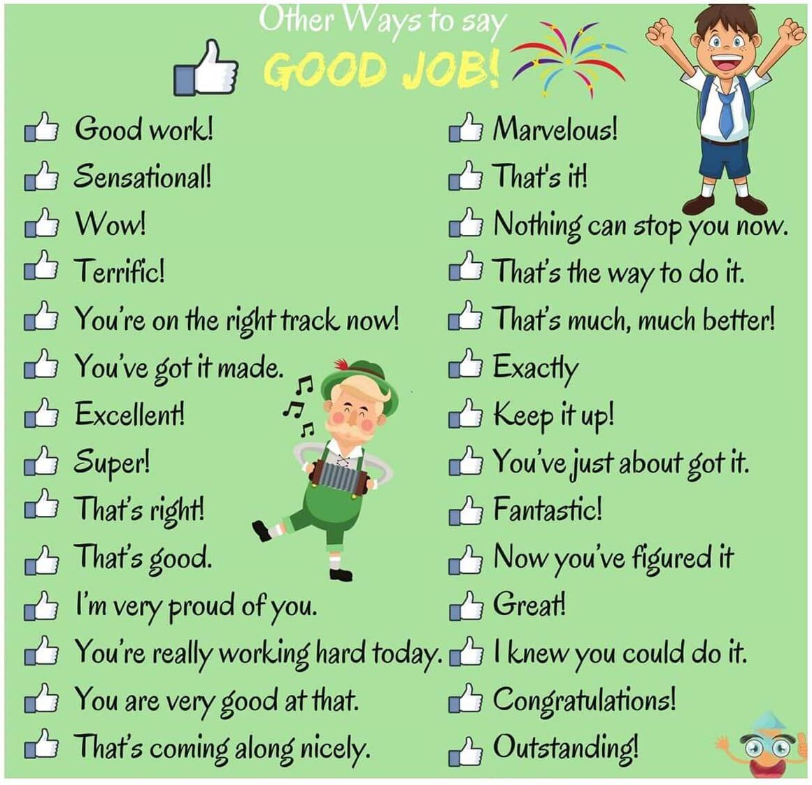 Other ways to say Good Job