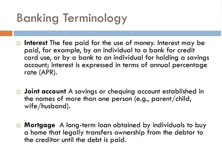 Banking Terminology | WBL Students' Blog