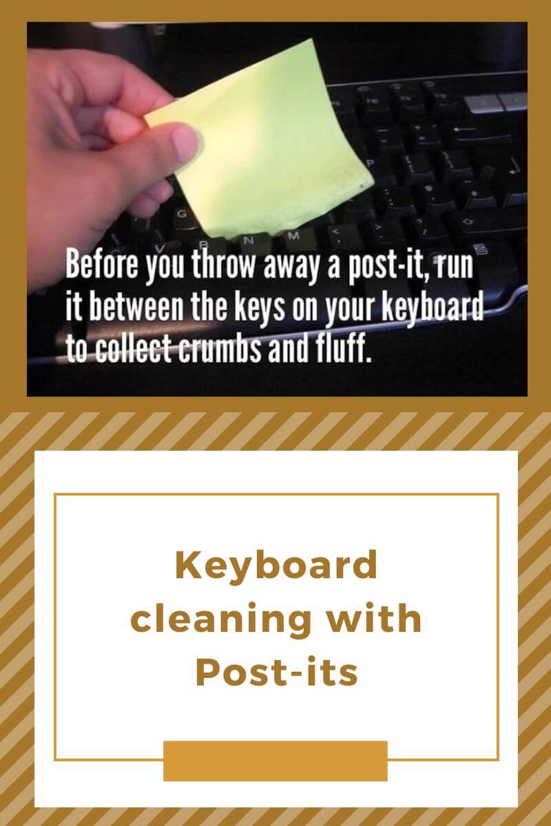 Keyboard cleaning with Post-its